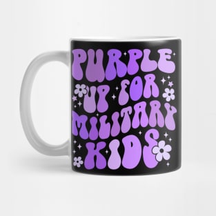 purple Up For Military Kids groovy Mug